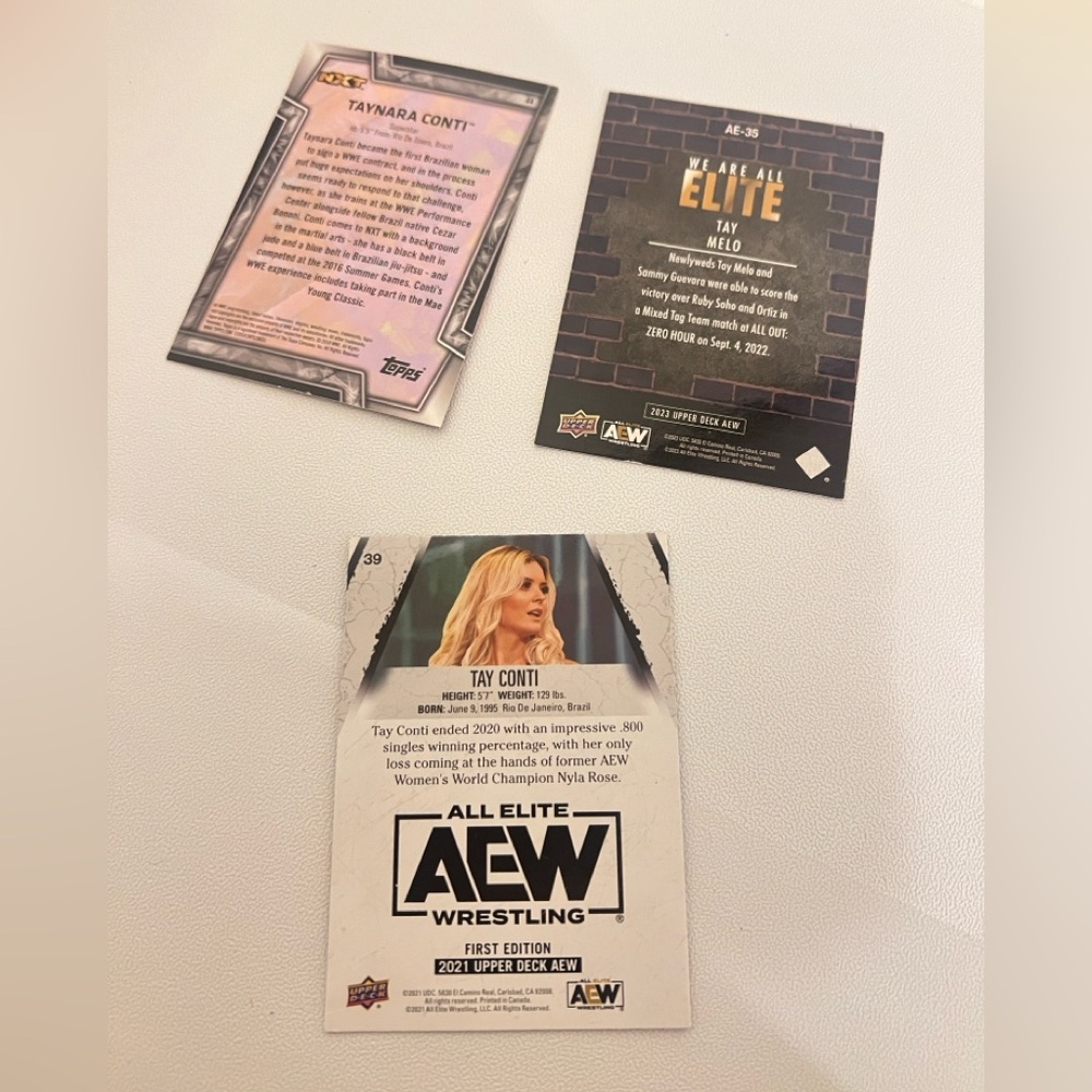 TAY MELO Wrestling Trading Cards Set (3) - Picture 2 of 2